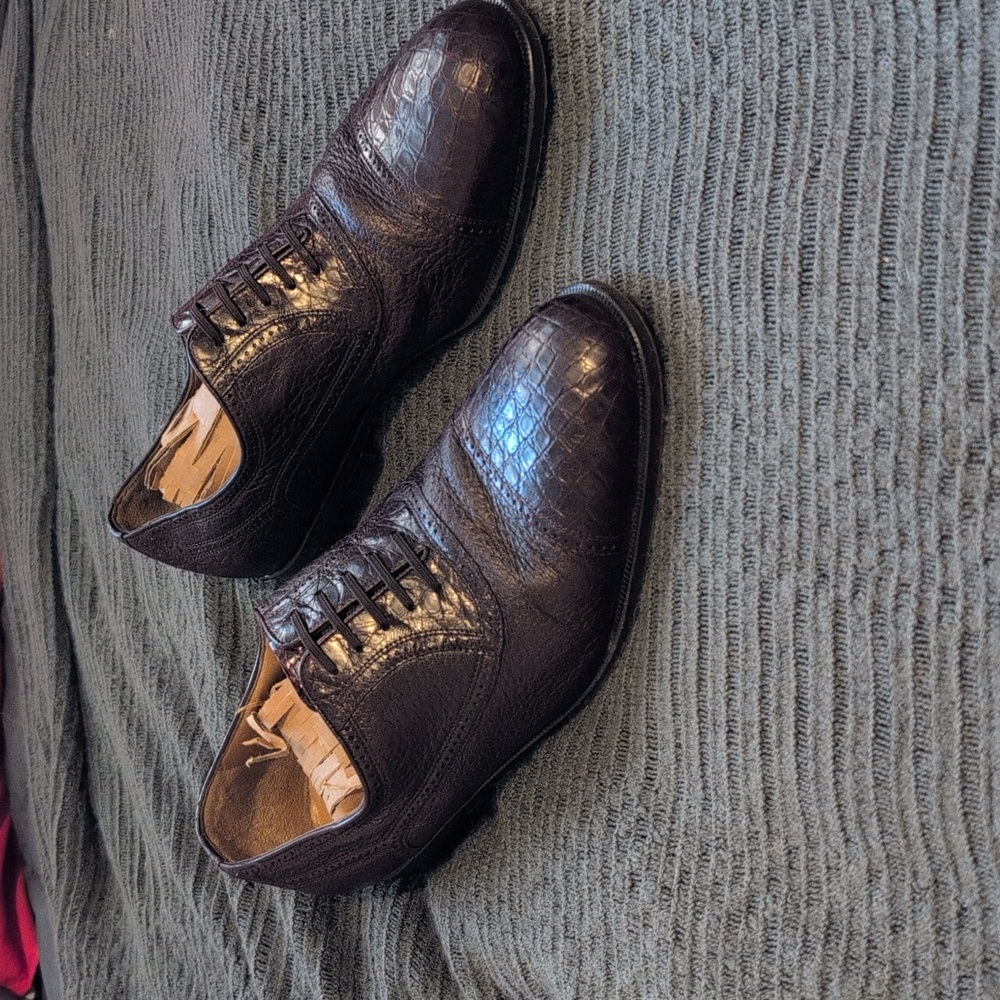 Authentic Moreschi Calfskin Men's Oxfords Size 10 - Made In Italy‎ - 1200 Retail